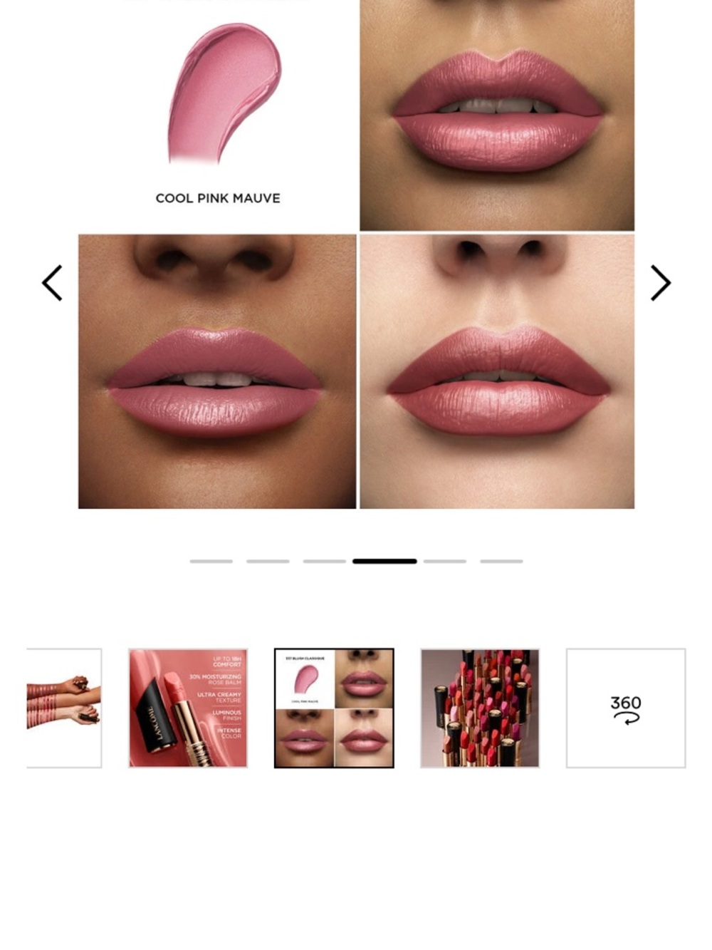 Lancôme L'Absolu Rouge Cream Lipstick in shade 337 Blush Classique - Picture 8 of 8